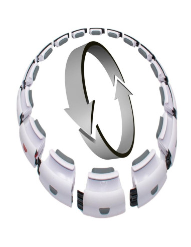 Hula hop z masażerem obciążeniem i licznikiem biało szary enero fit