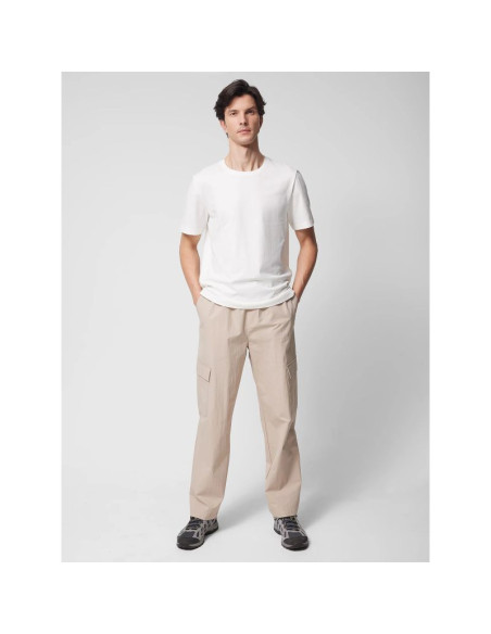 Spodnie tkaninowe cargo męskie outhorn othwss24ttrom637-83s