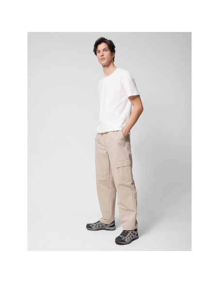 Spodnie tkaninowe cargo męskie outhorn othwss24ttrom637-83s