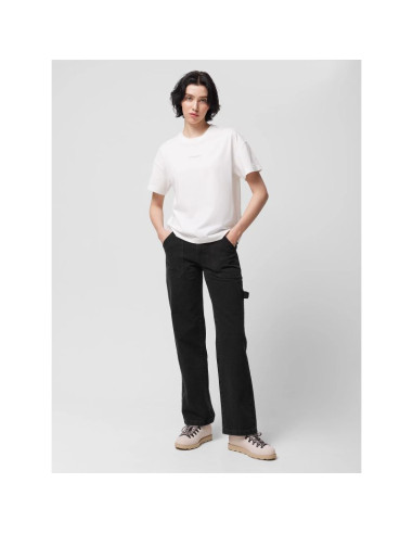 Jeansy straight z prostymi nogawkami damskie outhorn othwss24ttrof721-20s