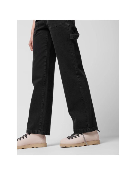 Jeansy straight z prostymi nogawkami damskie outhorn othwss24ttrof721-20s