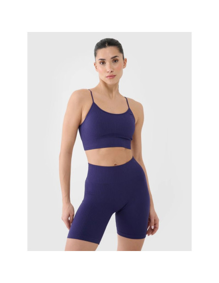 Biustonosz treningowy bezszwowy z niskim wsparciem damski 4f 4fwss25usbaf151-30s