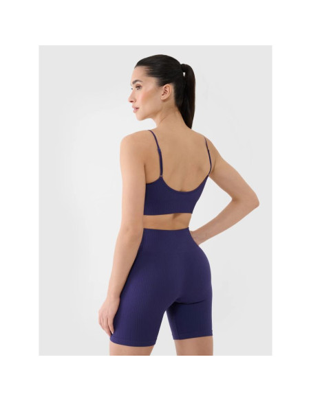 Biustonosz treningowy bezszwowy z niskim wsparciem damski 4f 4fwss25usbaf151-30s