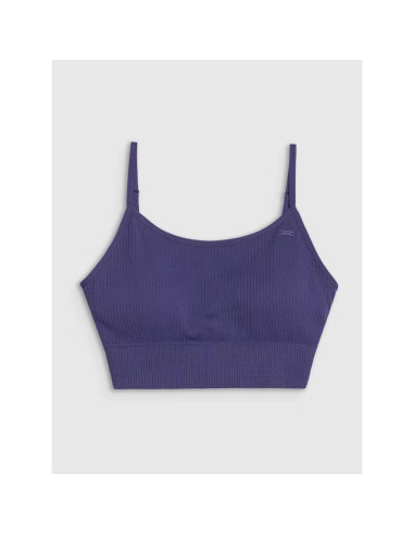 Biustonosz treningowy bezszwowy z niskim wsparciem damski 4f 4fwss25usbaf151-30s