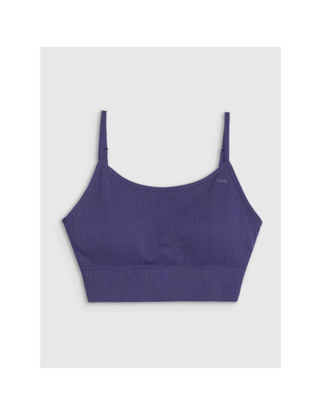 Biustonosz treningowy bezszwowy z niskim wsparciem damski 4f 4fwss25usbaf151-30s