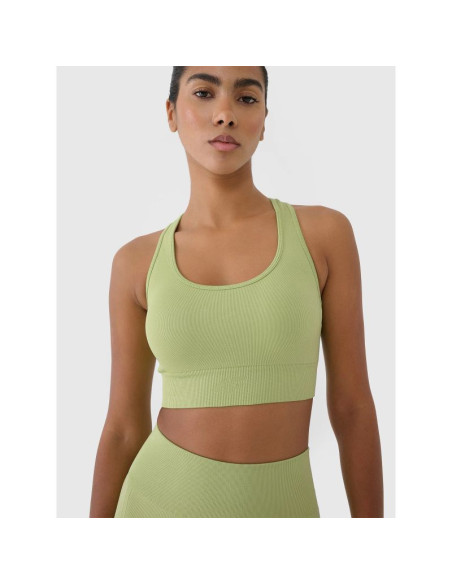 Biustonosz treningowy bezszwowy z niskim wsparciem damski 4f 4frss25usbaf154-42s