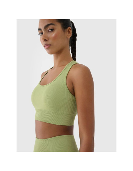 Biustonosz treningowy bezszwowy z niskim wsparciem damski 4f 4frss25usbaf154-42s