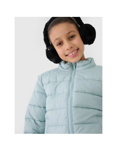Kurtka dziewczęca puchowa z wypełnieniem syntetycznym 4f 4fjwss25tdjaf515-47s