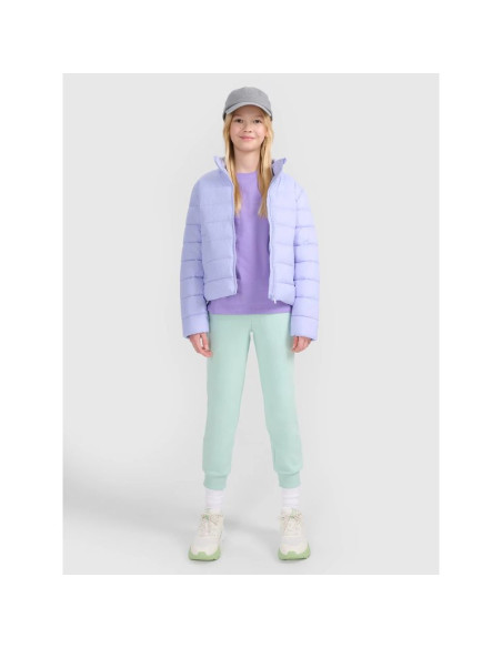 Kurtka dziewczęca puchowa z wypełnieniem syntetycznym 4f 4fjwss25tdjaf515-52s