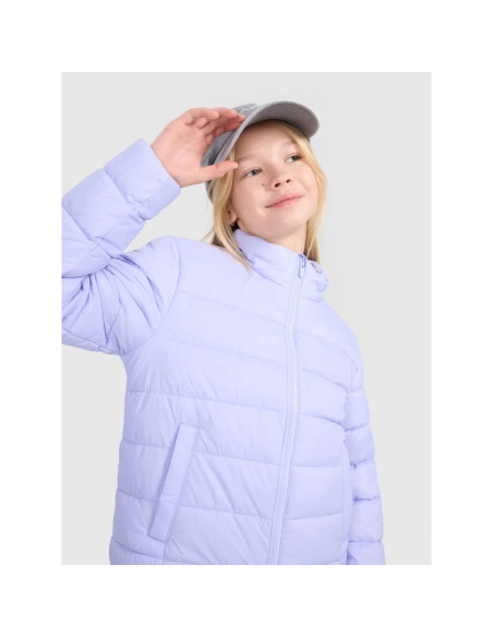 Kurtka dziewczęca puchowa z wypełnieniem syntetycznym 4f 4fjwss25tdjaf515-52s