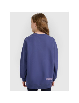 Bluza dresowa oversize nierozpinana bez kaptura dziewczęca 4f 4fjraw25tswsf2428-33s 2