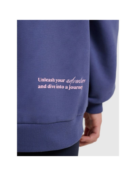 Bluza dresowa oversize nierozpinana bez kaptura dziewczęca 4f 4fjraw25tswsf2428-33s