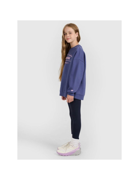 Bluza dresowa oversize nierozpinana bez kaptura dziewczęca 4f 4fjraw25tswsf2428-33s