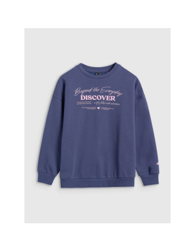 Bluza dresowa oversize nierozpinana bez kaptura dziewczęca 4f 4fjraw25tswsf2428-33s