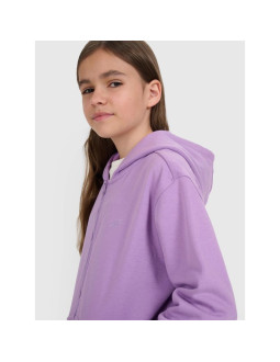 Bluza dresowa rozpinana z kapturem dziewczęca 4f 4fjraw25tswsf2466-51s 2