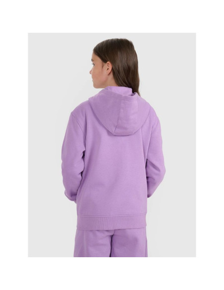 Bluza dresowa rozpinana z kapturem dziewczęca 4f 4fjraw25tswsf2466-51s