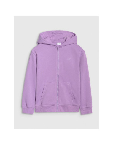 Bluza dresowa rozpinana z kapturem dziewczęca 4f 4fjraw25tswsf2466-51s
