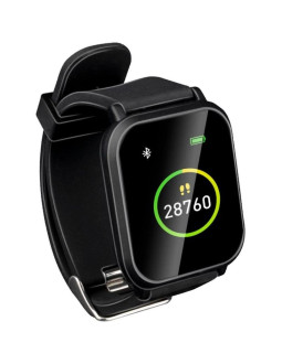 Opaska zegarek monitorujący czarny kwadratowy umbro