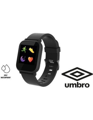 Opaska zegarek monitorujący czarny kwadratowy umbro