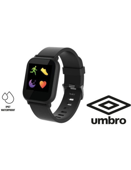 Opaska zegarek monitorujący czarny kwadratowy umbro