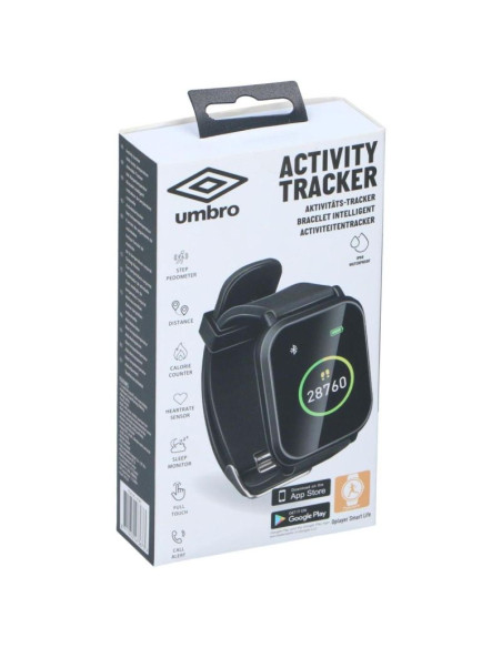 Opaska zegarek monitorujący czarny kwadratowy umbro