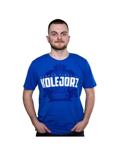 Koszulka kolejorz semper fidelis niebieska l