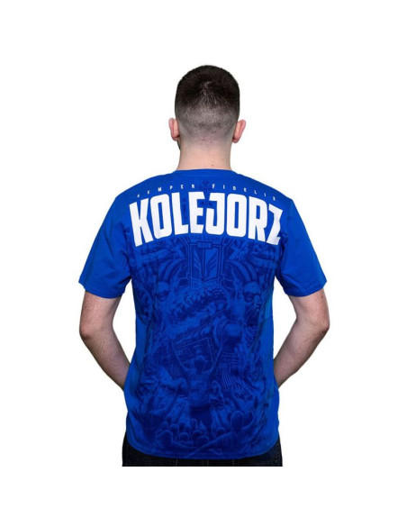 Koszulka kolejorz semper fidelis niebieska l