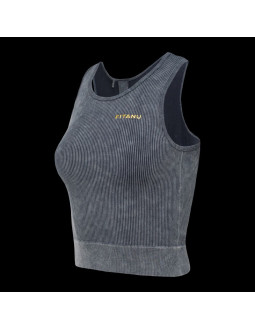 Damska koszulka bez rękawów fit seamless top