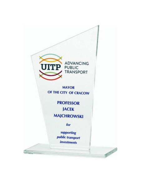 Trofeum szklanie z nadrukiem kolorowym luxorjet