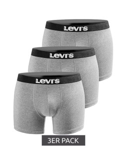 Levi's boxers 3-pack bokserki majtki męskie szare bawełna 2
