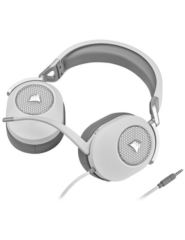 Corsair hs65 surround zestaw słuchawkowy przewodowa ręczny gaming biały