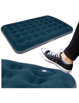 Materac flokowany 2-osobowy z wbudowaną pompką nożną 191x137x22cm 24131