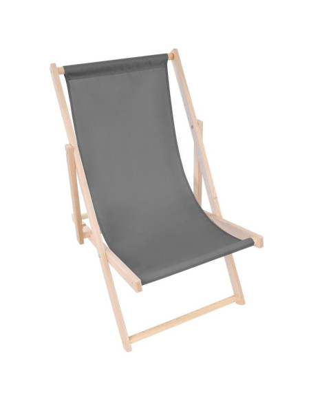 Leżak drewniany classic szary