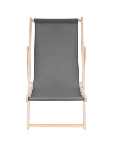 Leżak drewniany classic szary