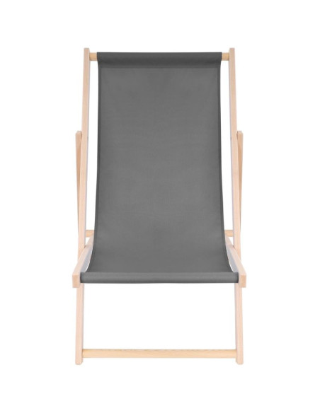 Leżak drewniany classic szary