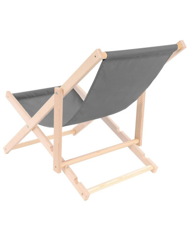 Leżak drewniany classic szary