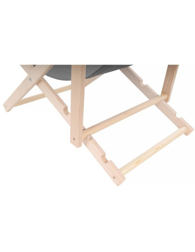 Leżak drewniany classic szary