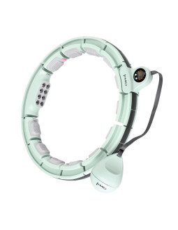 Hula hop hms hhm13 z magnesami, obciążeniem i licznikiem zielony