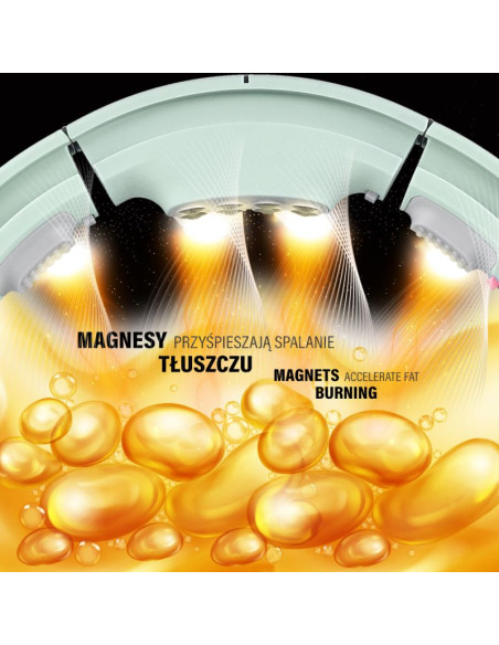 Hula hop hms hhm13 z magnesami, obciążeniem i licznikiem zielony