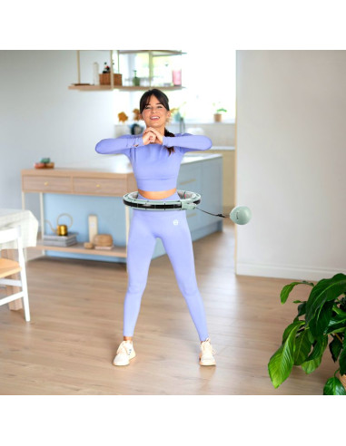 Hula hop hms hhm13 z magnesami, obciążeniem i licznikiem zielony