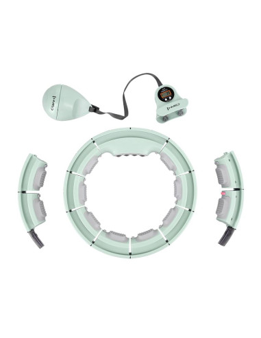 Hula hop hms hhm13 z magnesami, obciążeniem i licznikiem zielony