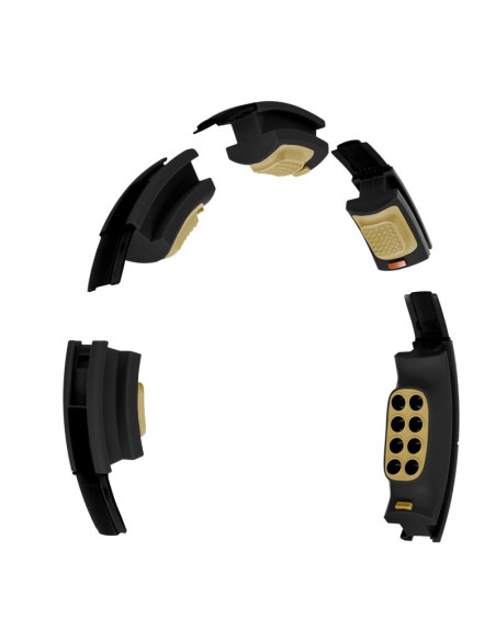 Hhm13 new hula hop black/gold z magnesami i obciążnikiem + licznik hms