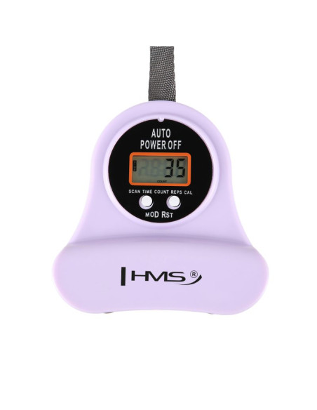 Hula hop hms hhm13 z magnesami, obciążeniem i licznikiem fioletowy