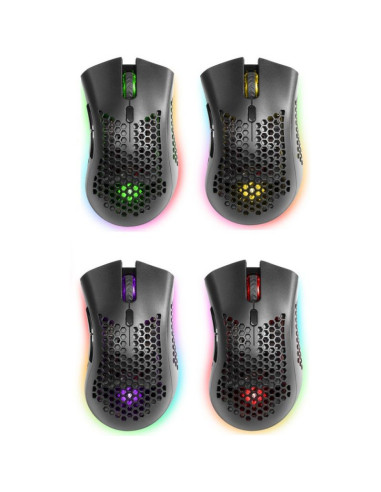 Defender mysz bezprzewodowa gm-709l warlock rf rgb 2400dpi 8p, 5 trybów podświetlenia, dziurowana 52709