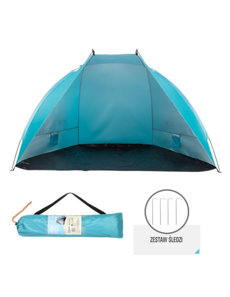Namiot plażowy nils camp nc8030 turkusowy 260x120x120 cm
