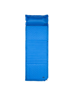 Mata samopompująca z poduszką nils camp nc4001 niebieska - 3.8 cm