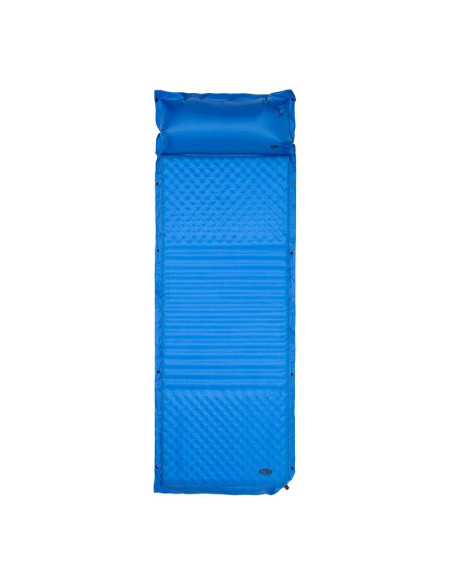 Mata samopompująca z poduszką nils camp nc4001 niebieska - 3.8 cm