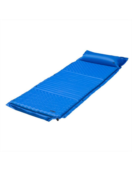 Mata samopompująca z poduszką nils camp nc4001 niebieska - 3.8 cm