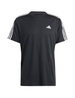 Koszulka męska adidas train essentials 3-stripes training tee czarna ib8150