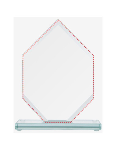 Trofeum szklane z rozklejoną podstawą